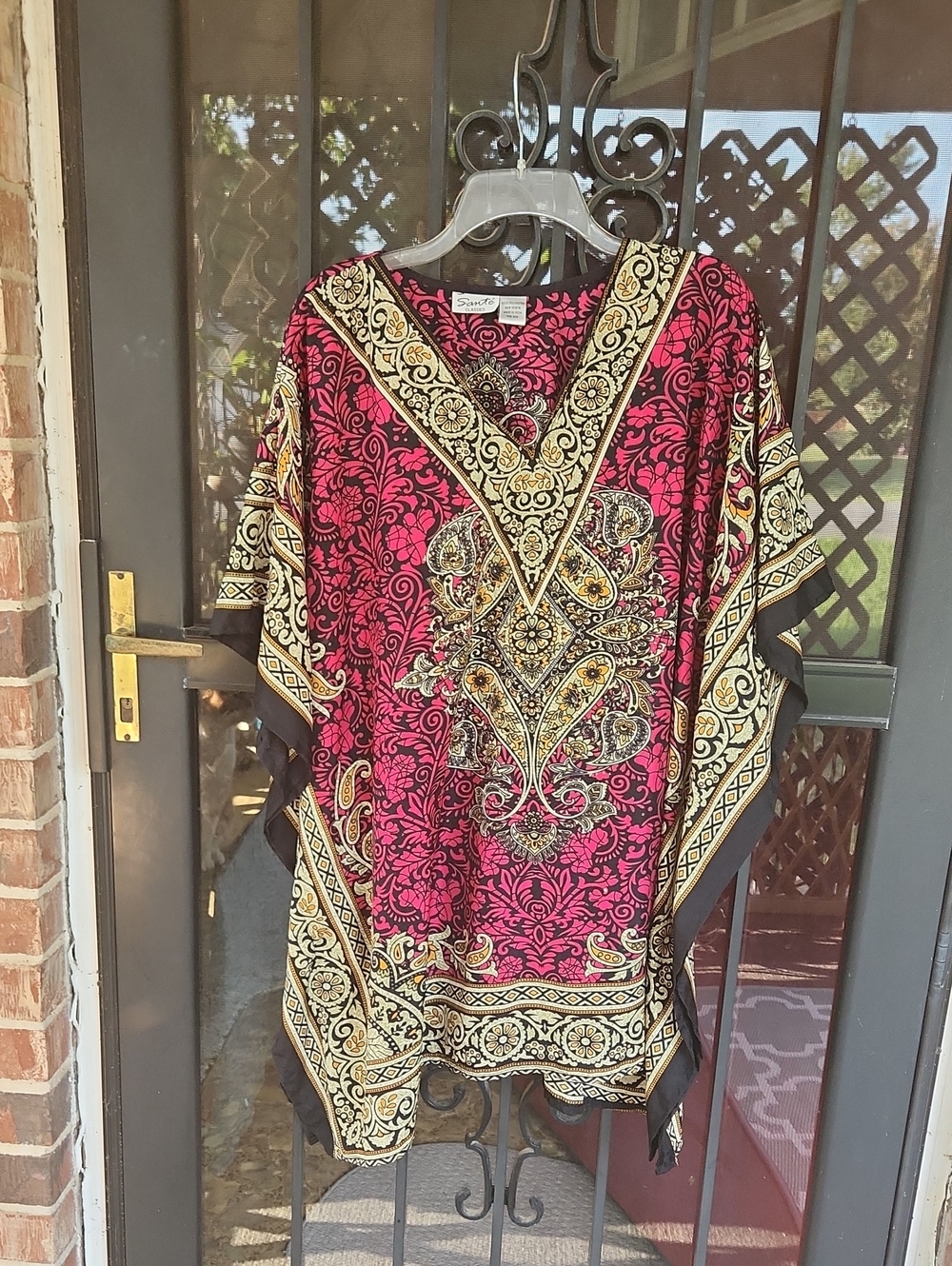 Embroidered Pink and Gold Paisley Tunic